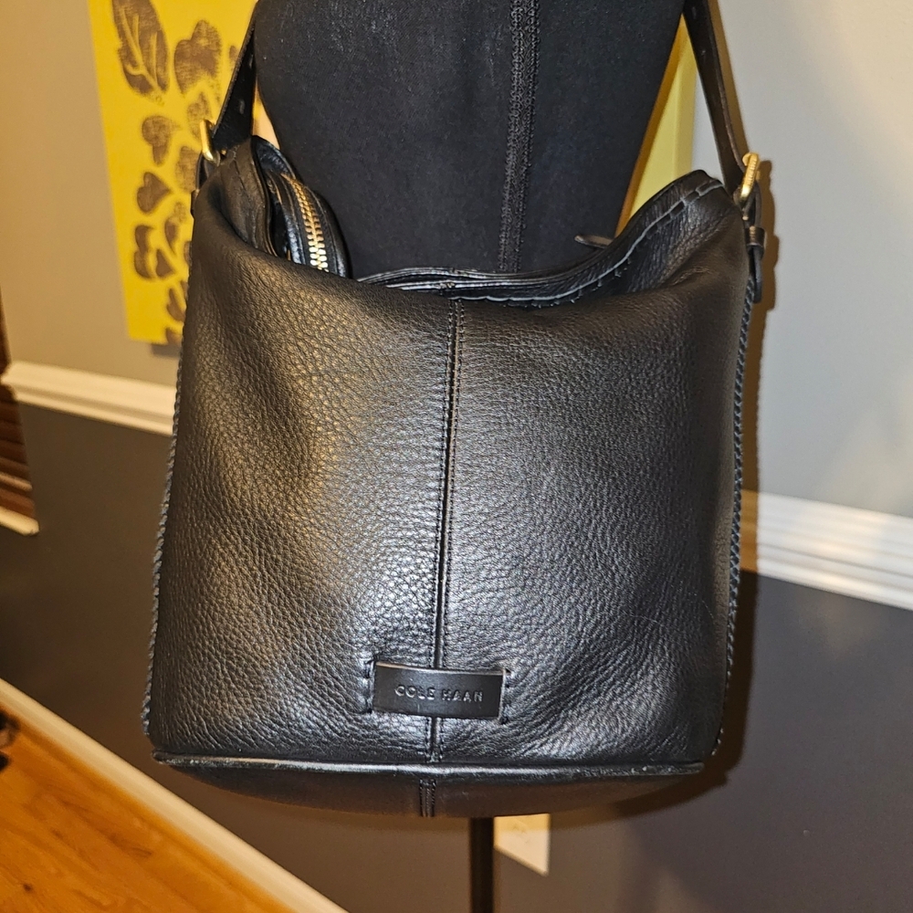 NWOT Cole Haan Black Leather Hobo Bag (Authentic)